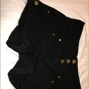 Black high rise shorts